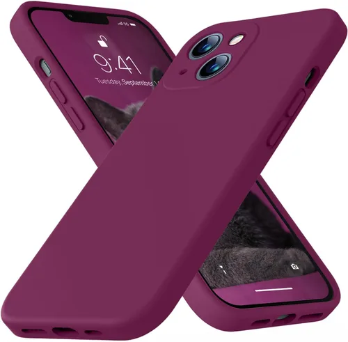 Miniatura 108 de Funda compatible con iPhone 13 de 6.1 pulgadas, de silicona líquida premium [forro de microfibra suave antiarañazos], goma de gel, protección Uva