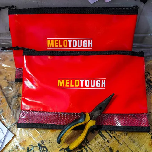 Miniatura 7 de MELOTOUGH Material impermeable 12 pulgadas bolsa de herramientas con cremallera paquete de 2, bolsa de herramientas multiusos para herramientas