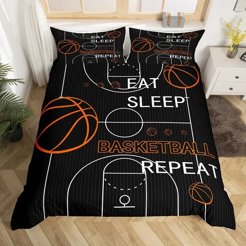 Miniatura 29 de jejeloiu Juego de ropa de cama de fútbol para niños, tamaño individual, juego de funda de edredón de fútbol para niños y niñas, funda de edredón