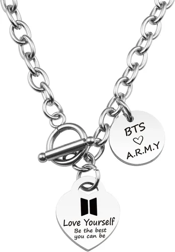 ARETIS Kpop Bangtan - Collar para niños Be the best J-HOPE JIMIN JIN JK RM SUGA V Collar Bangtan Boys Lover Jewelry Gift for Bangtan Boys Fans Be