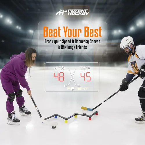 Miniatura 4 de Potent Hockey Entrenador digital de manejo de palillos - Entrenador de manejo de discos de hockey definitivo para un rendimiento mejorado
