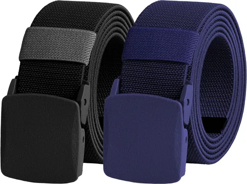 Miniatura 36 de UNGGJKB Men's Tactical Belt, Nylon Casual Elastic Belt, Work Belt That Can Be Cut And Adjusted