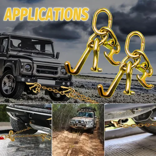 Miniatura 7 de RTJ - Ganchos de racimo de 5400 libras, gancho de amarre de remolque de 5/16 pulgadas, gancho de brida de remolque G70, equipo de accesorios