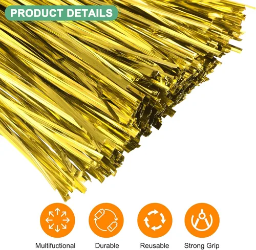 Miniatura 2 de M METERXITY Paquete de 750 corbatas de metal de 12 pulgadas para Navidad, decoración de fiestas, plantas de jardín, envoltura de regalos, pan