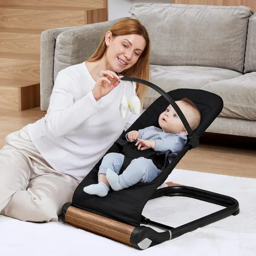 Miniatura 6 de Silla Saltarina para Bebé - Soporte Cómodo para los Momentos de Felicidad de tu Pequeño (Normal, Negro)