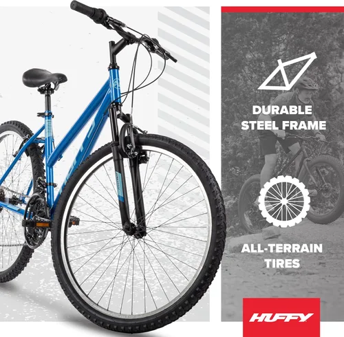 Miniatura 4 de Huffy Bicicleta de montaña Stone para hombres y mujeres, 20"/24"/26", 6 velocidades (20") o 21 velocidades, suspensión delantera o doble (varía)
