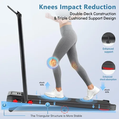 Miniatura 6 de Walking Pad Treadmill with Incline 8% & Decline -1.5% 4 Level, Under Desk Treadmill for Home, 2.5HP Quiet BLDC EvoDrive Portable Walking Pad with