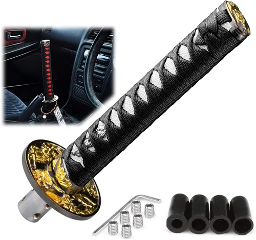Miniatura 34 de EZAUTOWRAP Espada Samurai 5.9 pulgadas., 10cm, Negro Blanco
