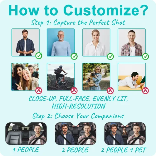 Miniatura 2 de Parasol personalizado para parabrisas de automóvil, diseño personalizado de tu imagen, foto, logotipo, texto, visera solar personalizada