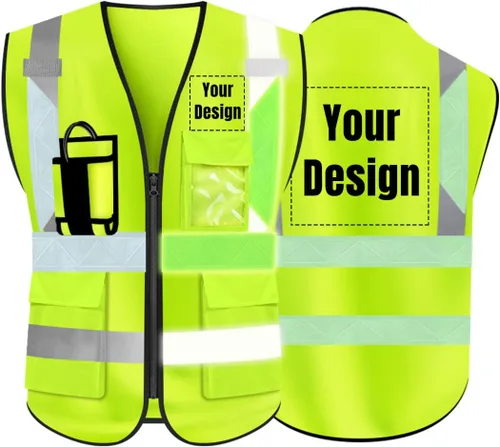 El chaleco reflectante de la seguridad de la alta visibilidad modifica el uniforme al aire libre del trabajo Amarillo Luminoso