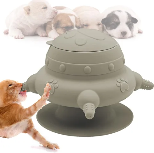 Miniatura 8 de Comedero para cachorros para varios cachorros, 4 tetinas, alimentador de leche para cachorros, estación de lactancia de silicona para cachorros, 8.1