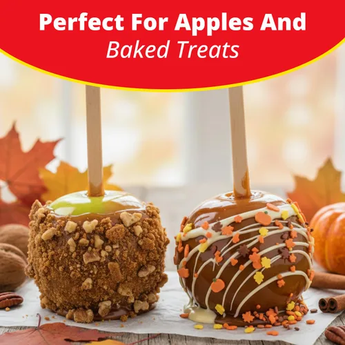 Miniatura 5 de Concord Foods Kit de manzana caramelo: regalo favorito de otoño - ¡Disfruta de manzanas masticables! Hace 10 manzanas de caramelo por caja, 5 onzas