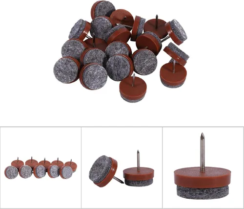 Miniatura 3 de Almohadillas redondas de fieltro resistentes para muebles, protectores de piso de madera dura para silla, mesa, escritorio, armario, sofá, sofá