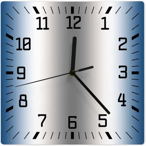 Miniatura 15 de Reloj de pared de madera blanco y negro degradado, silencioso, sin tictac, simple, abstracto, a rayas, estilo granja, cuadrado, funciona