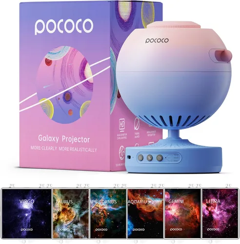 POCOCO Proyector de galaxia + constelación realista, 1 discos (6 piezas)