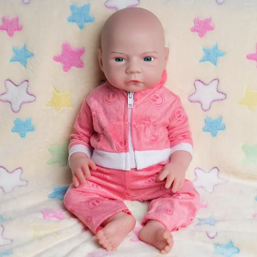 Miniatura 13 de AISITE - Muñecas de bebé recién nacidas, niña - 46 cm, de silicona completa, ojos cerrados, regalos de Navidad y cumpleaños para hija, sobrina