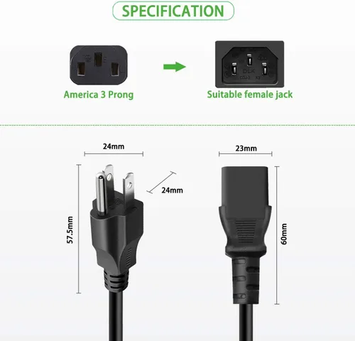 Miniatura 4 de Cable de alimentación de 6 pies para olla instantánea Duo Mini, Duo Plus Mini, DUO60, Duo Plus60, DUO50, Smart 60 Bluetooth, Ultra 6 60 y otras