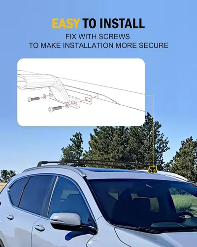 Miniatura 5 de Barra transversal de 220 libras para Honda CR-V CRV 2017-2022 con rieles de techo empotrados, barra de carga, barra transversal, accesorios