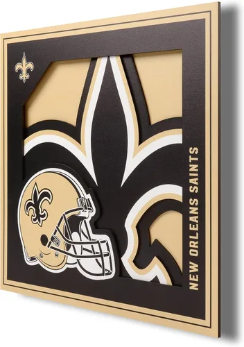 Miniatura 22 de YouTheFan Arte de pared de la serie de logotipos 3D con licencia oficial de la NFL, hecho de múltiples capas, listo para colgar en la pared, diseño