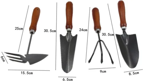 Miniatura 2 de VICASKY 1set Mini Iron Garden Tools Set Thicken Stoving Varnish Shovels for Planting Weeding Cultivating Durable and Lightweight Gardening Tools for