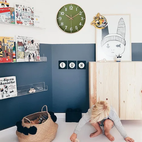 Miniatura 5 de AIRUIFU Reloj de pared silencioso de 8 pulgadas, funciona con pilas, reloj analógico para oficina, hogar, cocina, dormitorio, sala de estar