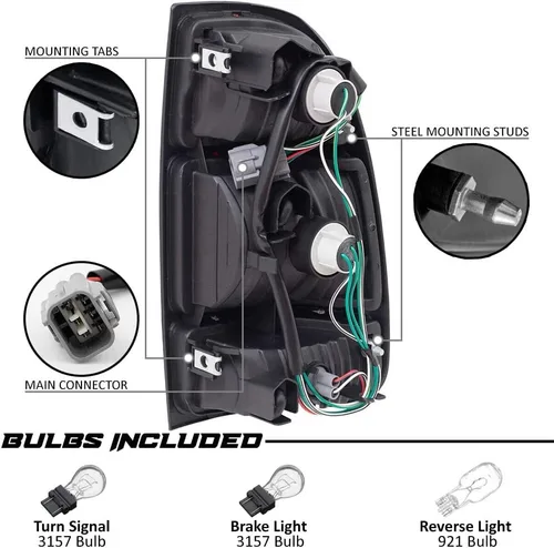 Miniatura 4 de EPIC LIGHTING Luces traseras de repuesto estilo OE compatibles con Toyota Tundra 2000-2006 cabina de acceso regular