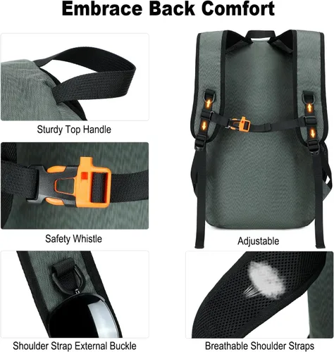 Miniatura 6 de Nerlion - Mochila de viaje ligera y plegable de 35 litros para hombres y mujeres, para campamento, impermeable, al aire libre, senderismo, mochila