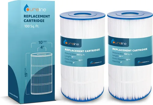 Miniatura 9 de Pureline Filtro de cartucho de repuesto para piscina, 100 pies cuadrados, PL0165, compatible con Hayward C100S SwimClear, C-8408, CX100XRE