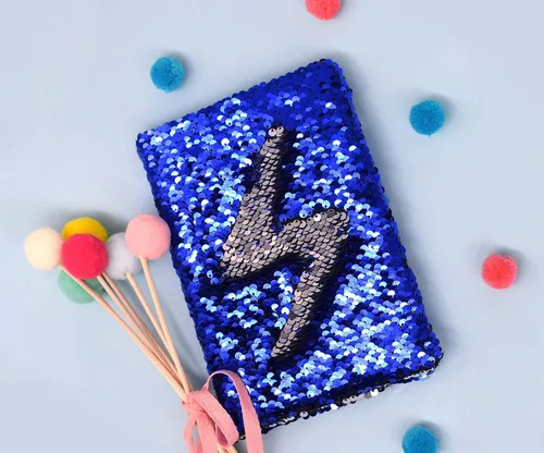 Miniatura 4 de Diario de lentejuelas para niñas, 8.5 x 5.5 pulgadas, 160 páginas rayadas para niñas y niños, cuaderno reversible de lentejuelas cambiantes