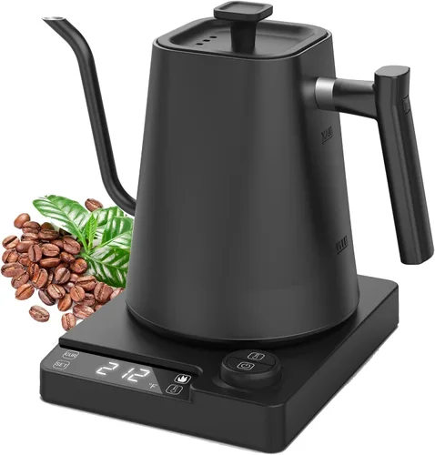 Miniatura 2 de Gooseneck Electric Kettle with ±1℉ Temperature Control & Keep Warm for Pour Over Coffee & Tea, Rapid Boil, 304 Stainless Steel, Built-in Brew Timer