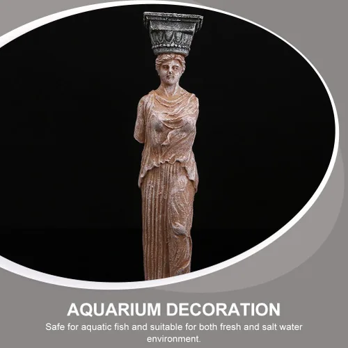 Miniatura 2 de Baluue Estatua de diosa simulada de resina, decoración de acuario, pecera griega, paisajismo, escultura de acuario, decoración de paisaje