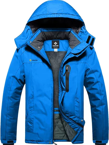 Miniatura 12 de GEMYSE - Chaqueta de esquí para hombre, impermeable, para invierno, con capucha, resistente al viento, cortavientos, para la nieve y la lluvia