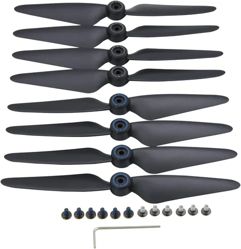 Miniatura 6 de Blomiky 2 juegos de 8 hélices plegables F7 de repuesto compatibles con Bwine F7GB2 F7 SJRC F7S F7 4K 9800FT RC Quadcopter Drone F7 Propeller 2