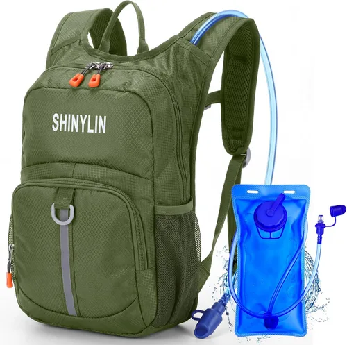Miniatura 12 de Shinylin Mochila de Hidratación para Niños con Vejiga de Agua de 1.5L Mochila de Senderismo Ligera para Niños o Niñas Niños Ciclismo Escalada Correr