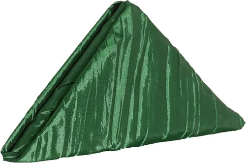 Miniatura 8 de Your Chair Covers - Paquete de 10 servilletas de tela de tafetán arrugadas de color champán de 20 pulgadas, servilletas de lino de gran