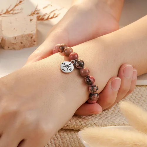 Miniatura 21 de HGDEER Pulsera de jubilación de piedra natural para mujeres/hombres 2024, regalos de despedida de despedida, regalo de San Valentín para compañeros