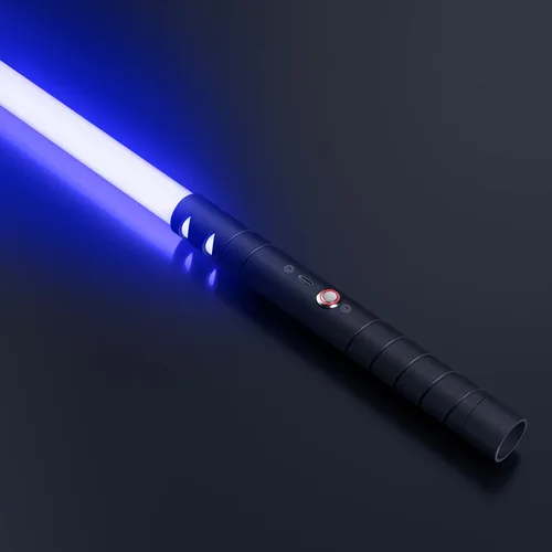 jvmusaber Sable de luz de duelo para niños y adultos, espada ligera con 20 colores RGB, 4 sonidos FX, empuñadura de metal recargable por USB