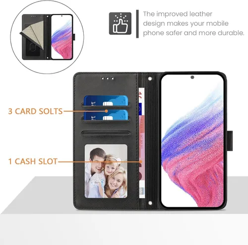Miniatura 2 de Funda compatible con Realme P1 5G, compatible con Realme 12 4G / 12 Plus 5G / 13 4G [piel sintética + funda para teléfono] Ranura para tarjetas