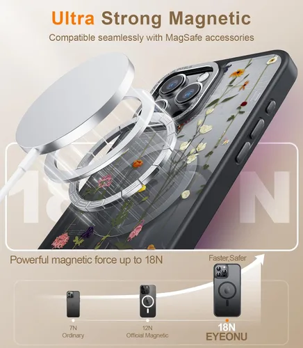 Miniatura 419 de Goodon para iPhone 15 Pro Max con protector de pantalla de privacidad, compatible con Magsafe, funda translúcida mate a prueba de golpes - Linda
