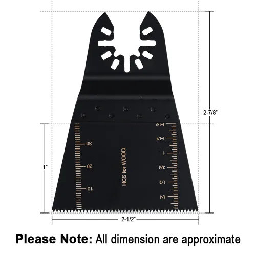 Miniatura 3 de HIFROM Hojas de sierra oscilantes de precisión de madera segmentada ancha/plástico/metal blando para múltiples herramientas, repuesto para Fein