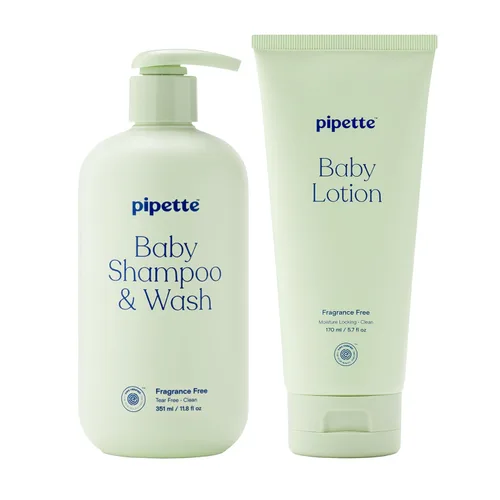 Miniatura 9 de Pipette Vanilla + Ylang Ylang Wash and Lotion Duo - Paquete de 2, limpio, incluye gel de baño y loción para recién nacidos y niños, baño sin