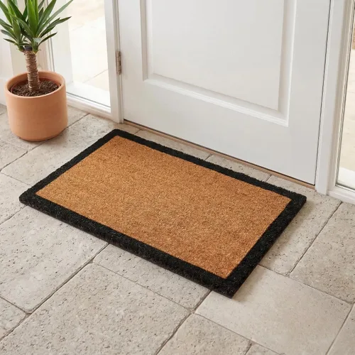 Miniatura 39 de Fab Habitat Felpudo extra grueso, tejido a mano, duradero, fibra de coco natural, entrada, puerta delantera, porche, patio, pájaros en rama, gris