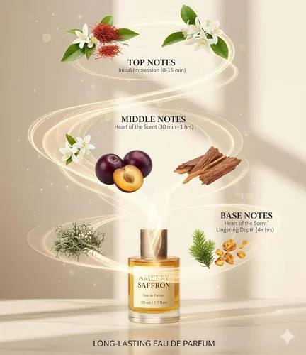 Miniatura 2 de Ambery Saffron Eau de Parfum para mujeres y hombres, perfume unisex de lujo de larga duración, sofisticada fragancia cálida y amaderada, vegano