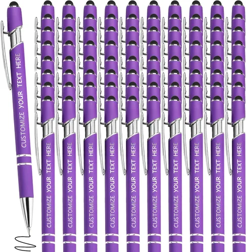 Miniatura 8 de Bolígrafos personalizados con lápiz óptico y grabado gratis, bolígrafos personalizados para negocios, graduación, aniversarios (hasta 500 unidades)
