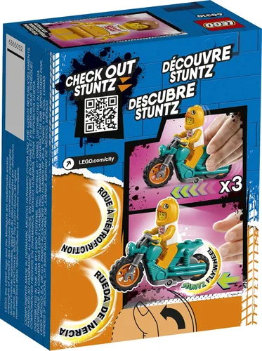 Miniatura 4 de LEGO City Chicken Stunt Bike 60310 Kit de construcción; divertido juguete genial para niños (10 piezas)