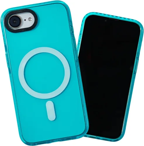 Miniatura 107 de SteepLab Funda de barrera para iPhone 13, protección de 360 grados que absorbe impactos con bisel elevado y colores llamativos (cielo azul brillante)