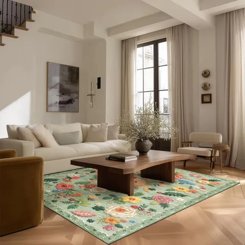 Miniatura 35 de Alfombra de pasillo lavable antideslizante: alfombra de cocina de 2 x 6 pies, resistente a las manchas, con parte trasera de goma, alfombra suave