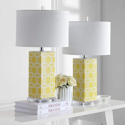 Miniatura 6 de Safavieh Lighting Collection - Lámpara de mesa (2 unidades), color amarillo