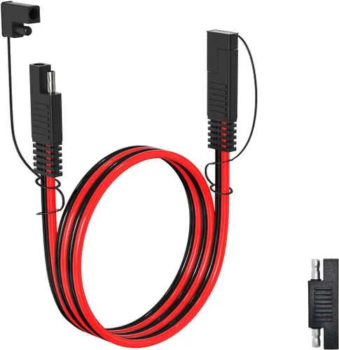 Miniatura 8 de ELFCULB Cable de extensión SAE de 10 AWG, 10 pies, 3/6/10/20/35/50 pies, arnés de cables de desconexión rápida con conector SAE para panel solar