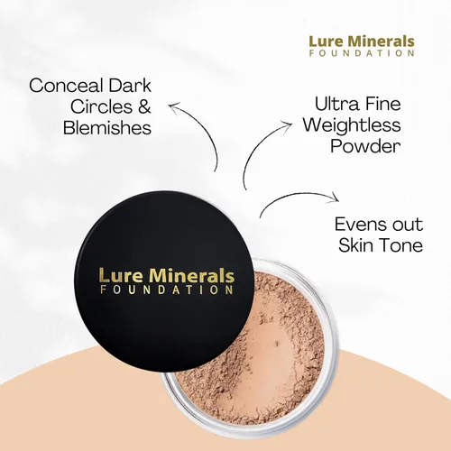 Miniatura 7 de ASC Lure Base de Maquillaje Mineral Polvo Suelto 8g (0.28 oz) Frasco con Tamiz - Libre de Ingredientes Nocivos (Comparar con Bare Minerals